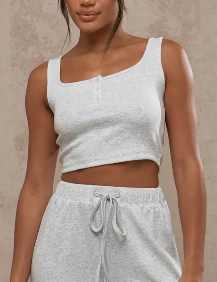 Shein Missguided szürke pizsama felső