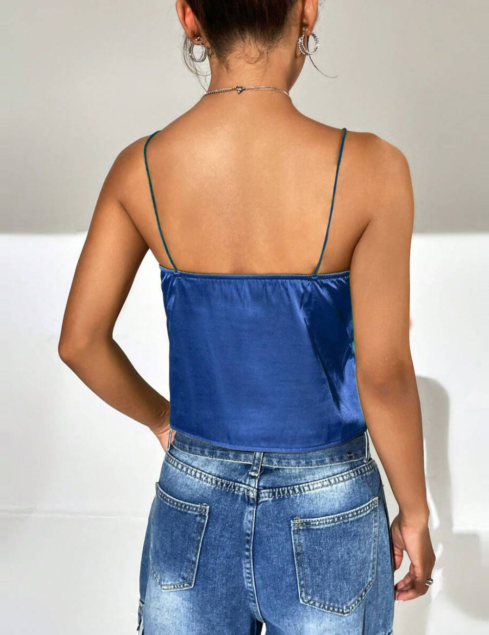 Shein top, kék