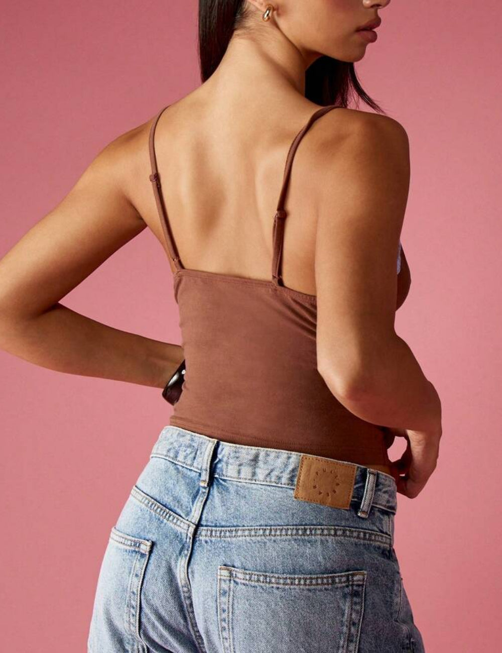Shein Missguided Crop Top, barna