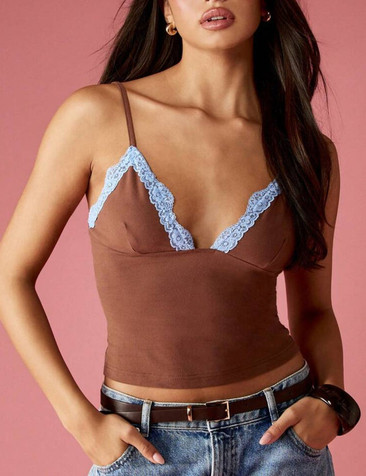 Shein Missguided Crop Top, barna