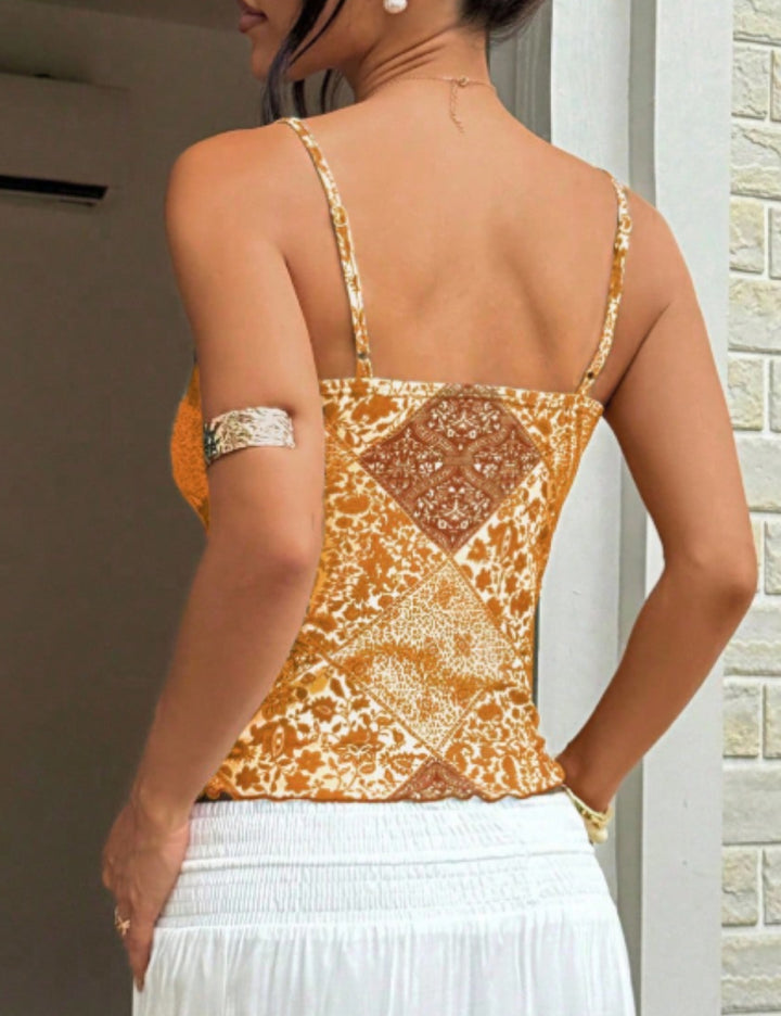 Shein top, narancs színű