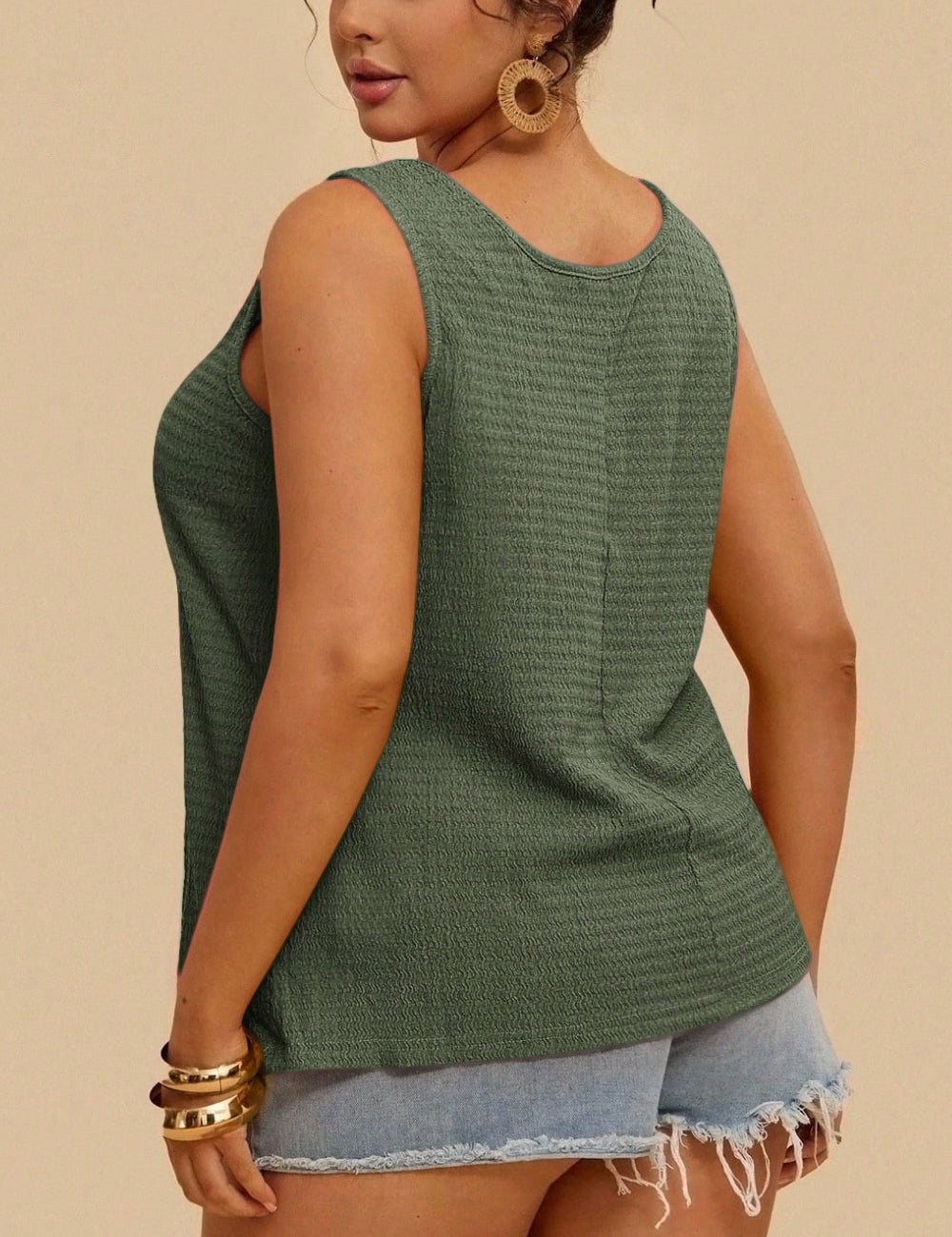 Shein Curve+ top, zöld