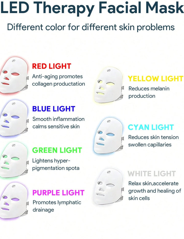 Shein LED arcmaszk, fehér
