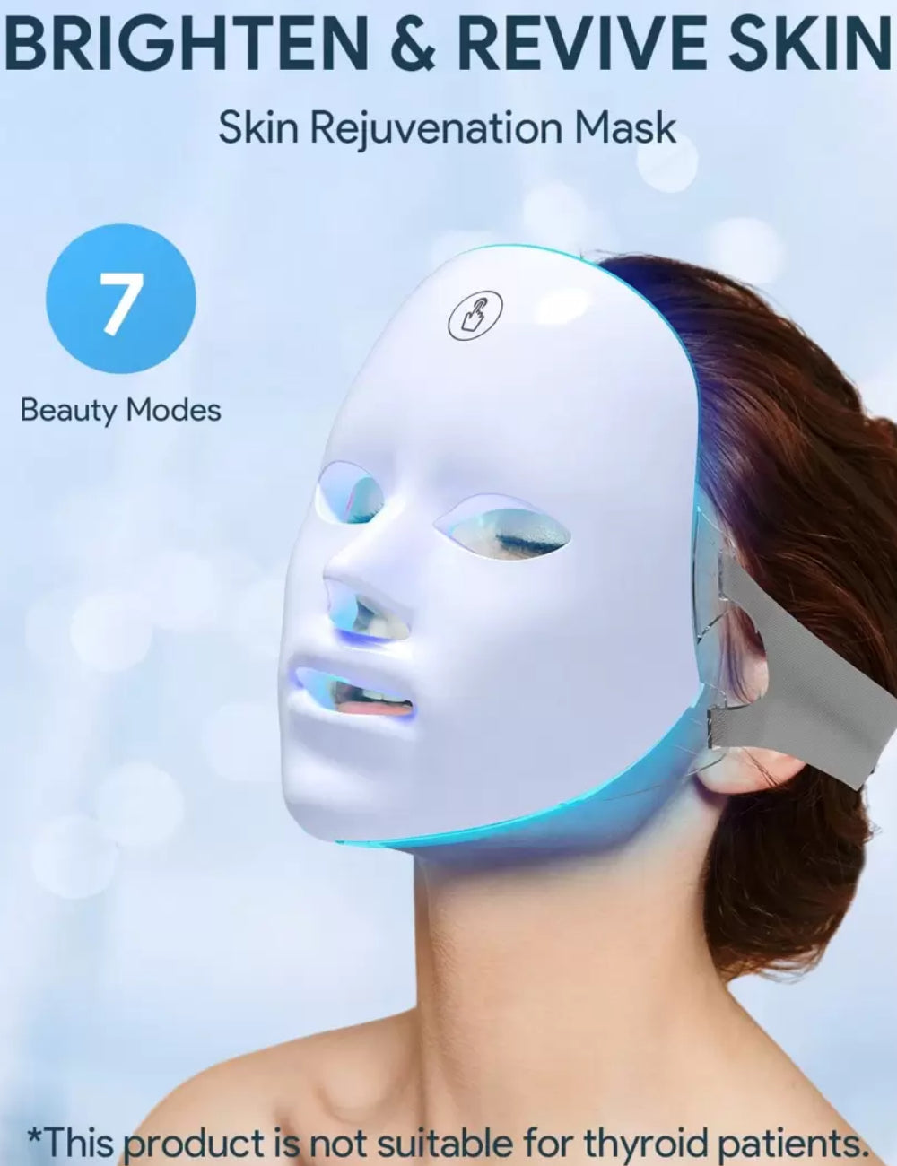 Shein LED arcmaszk, fehér