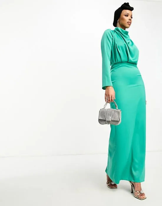 Rochie maxi ASOS, verde