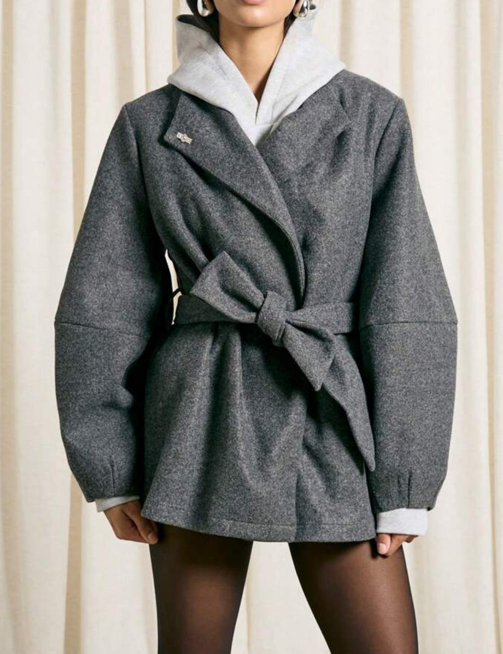 Shein AIIRZ short coat, grey