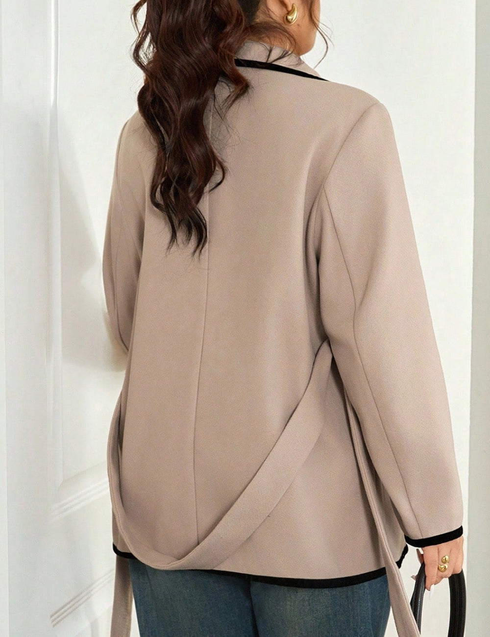 Shein Curve+ kabát, bézs