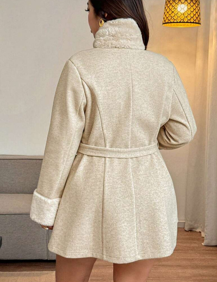 Shein Curve+ kabát, bézs