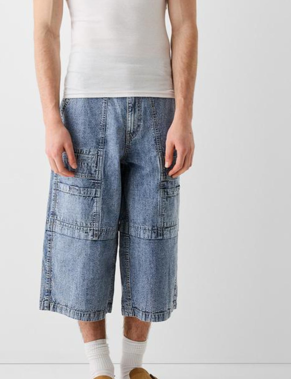Bershka 3/4 nadrág, kék
