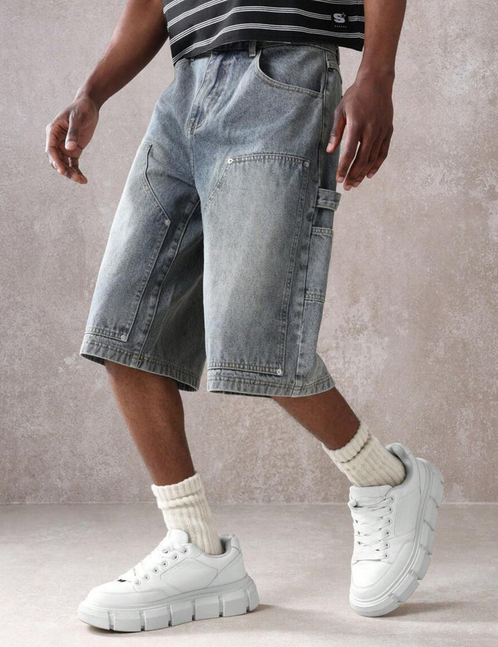 Pantaloni 3/4 Shein, albastru