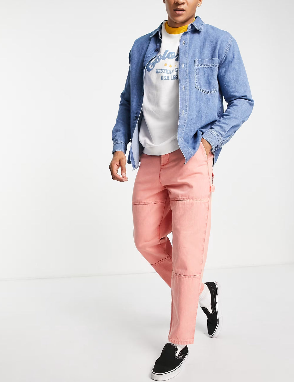 Pantaloni ASOS, roz