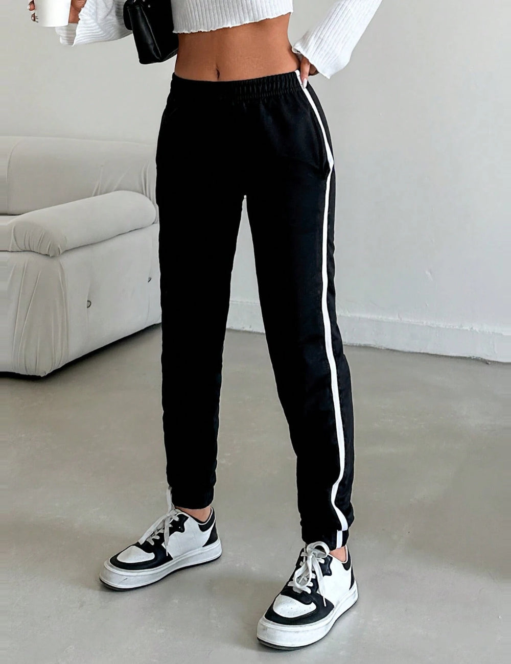 Shein melegítőnadrág, fekete