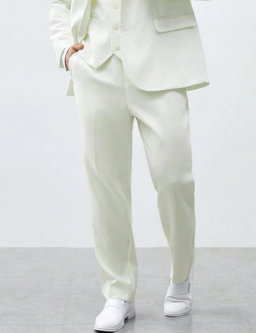 Pantaloni SHEIN, alb