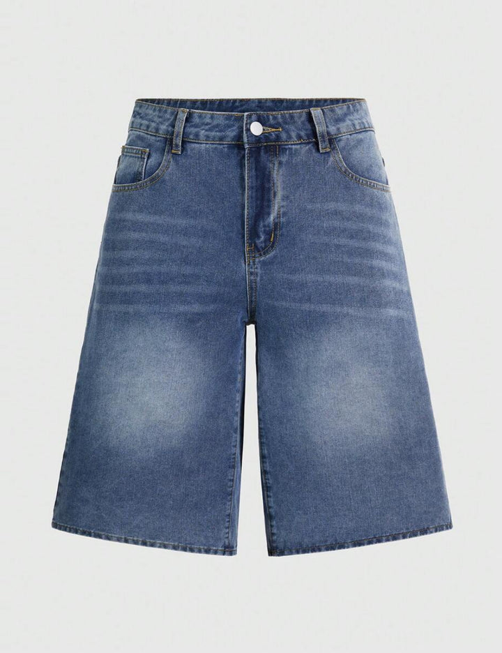 Shein kék farmer rövidnadrág