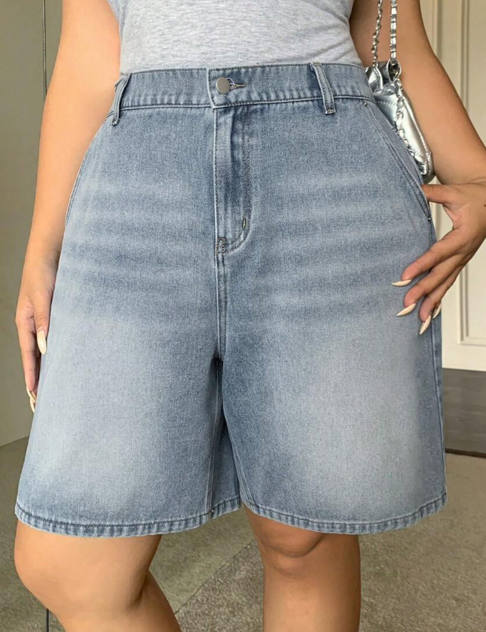 SHEIN farmer rövidnadrág, kék