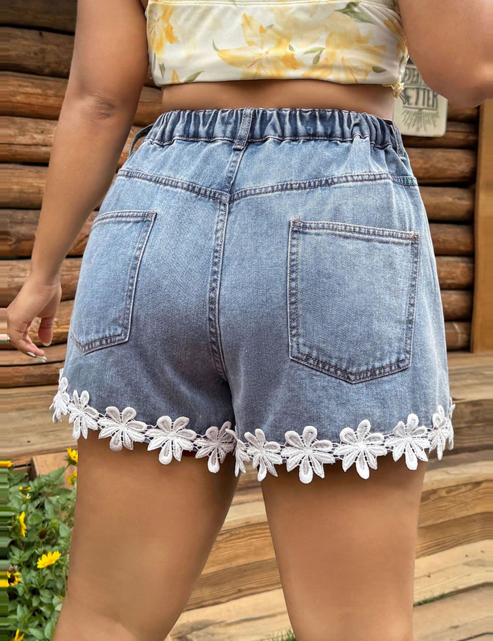 Shein Curve+ farmer rövidnadrág, kék