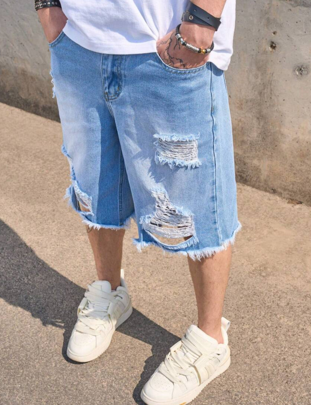 Pantaloni scurți Shein, albastru