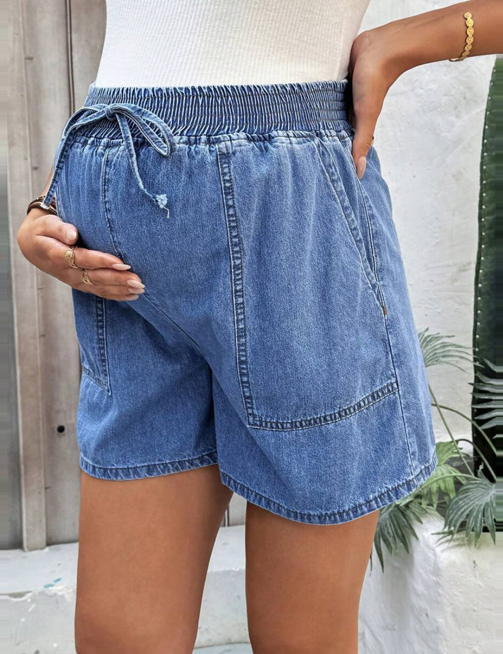 Pantaloni scurți Shein, albastru