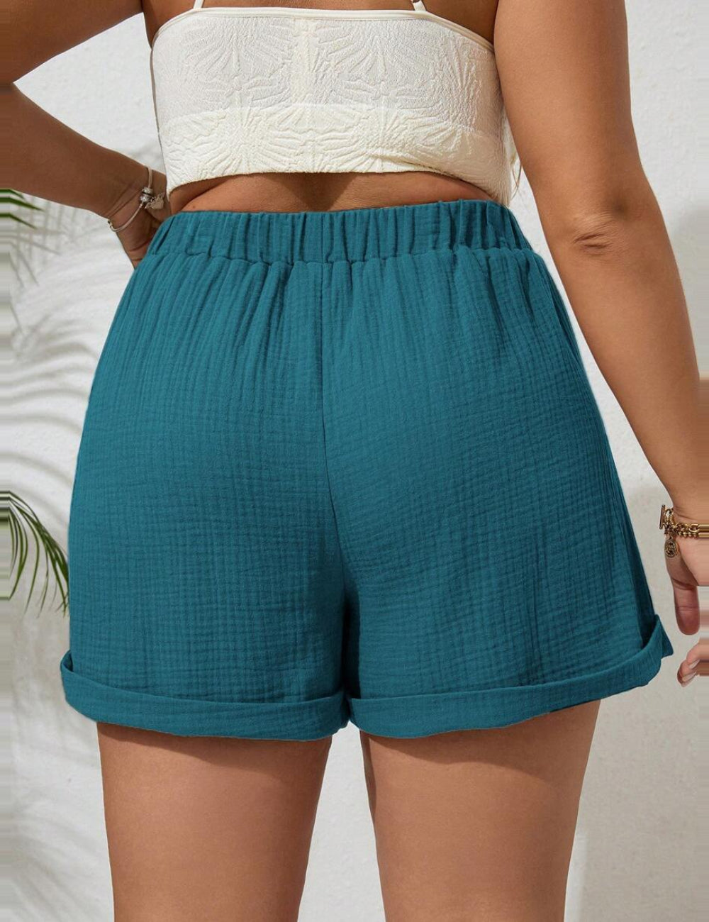 Pantaloni scurți Shein, albastru