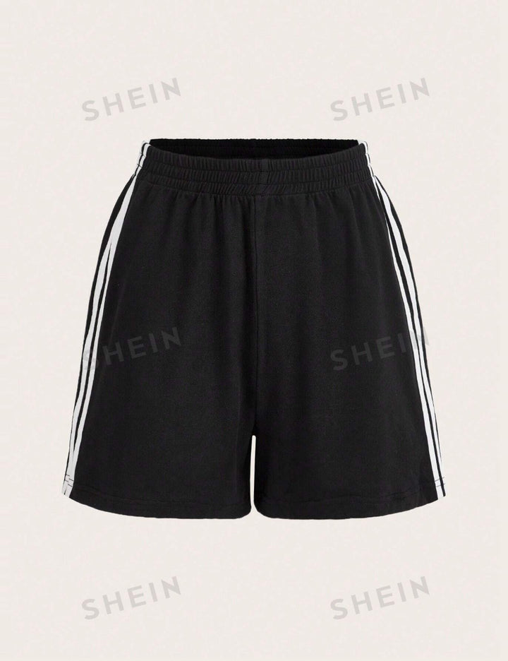 Shein Curve+ rövidnadrág, fekete