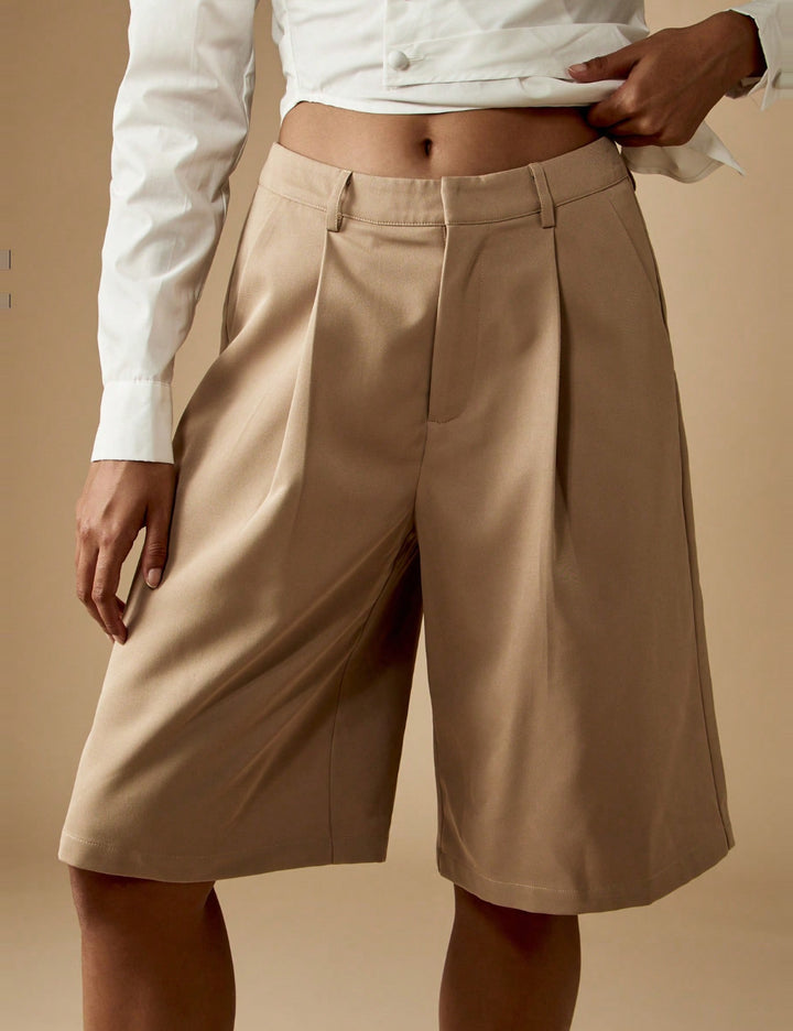Pantaloni scurți Shein Missguided, maro