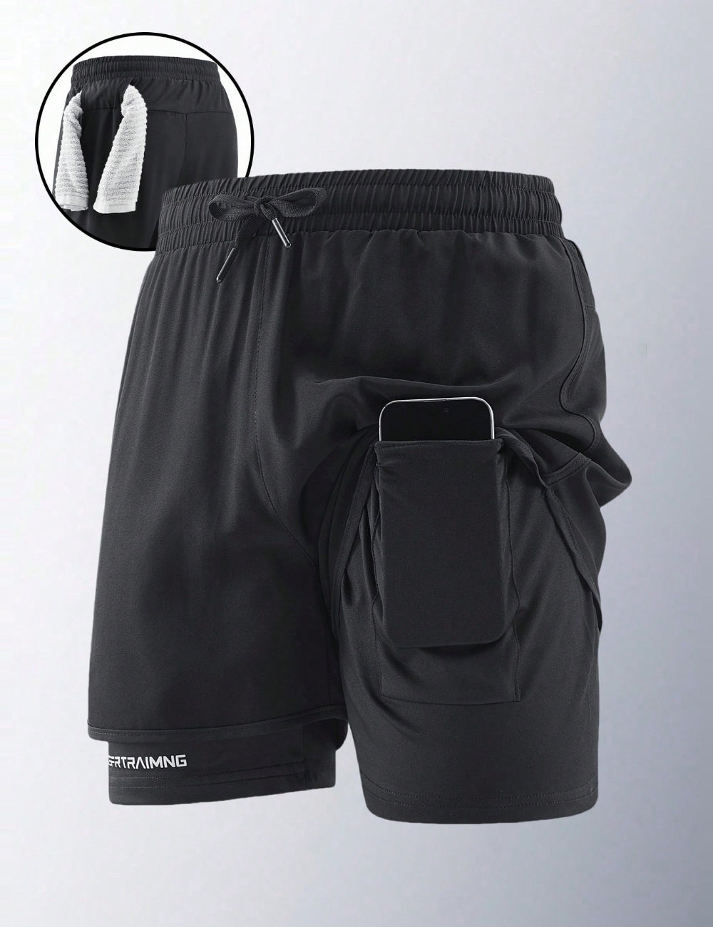 Pantaloni scurți SHEIN, negru