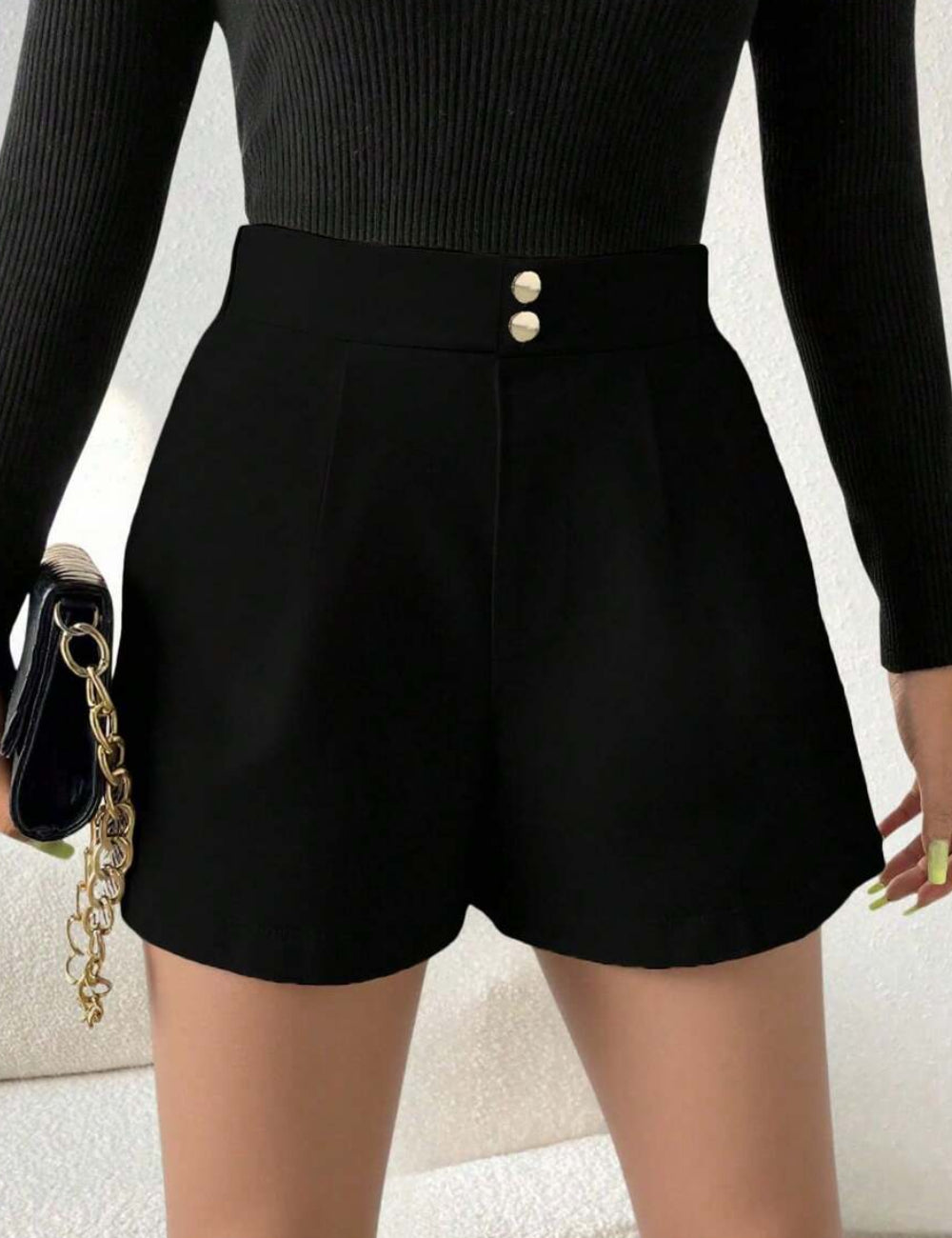 Pantaloni scurți Shein, negru
