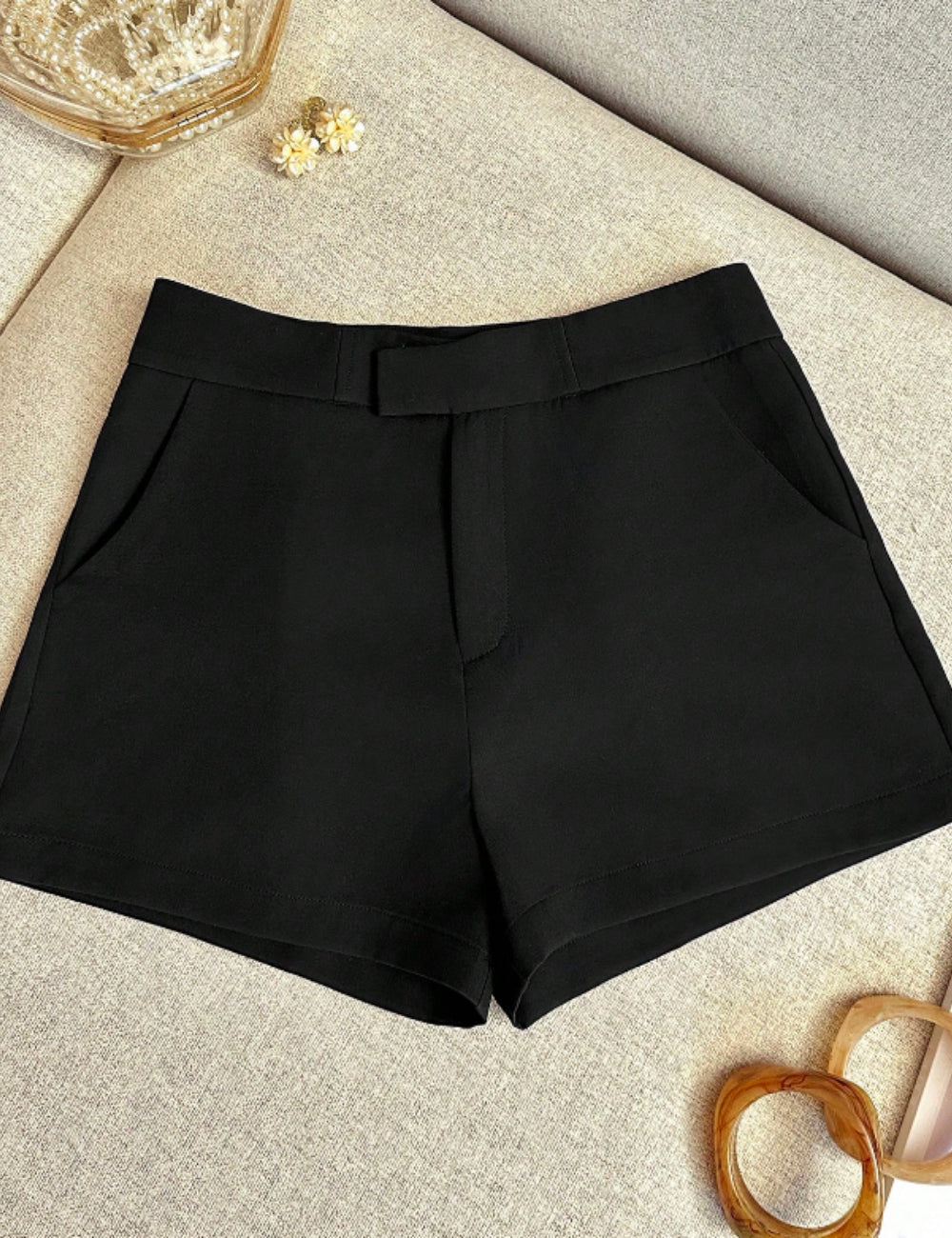 Pantaloni scurți Shein, negru