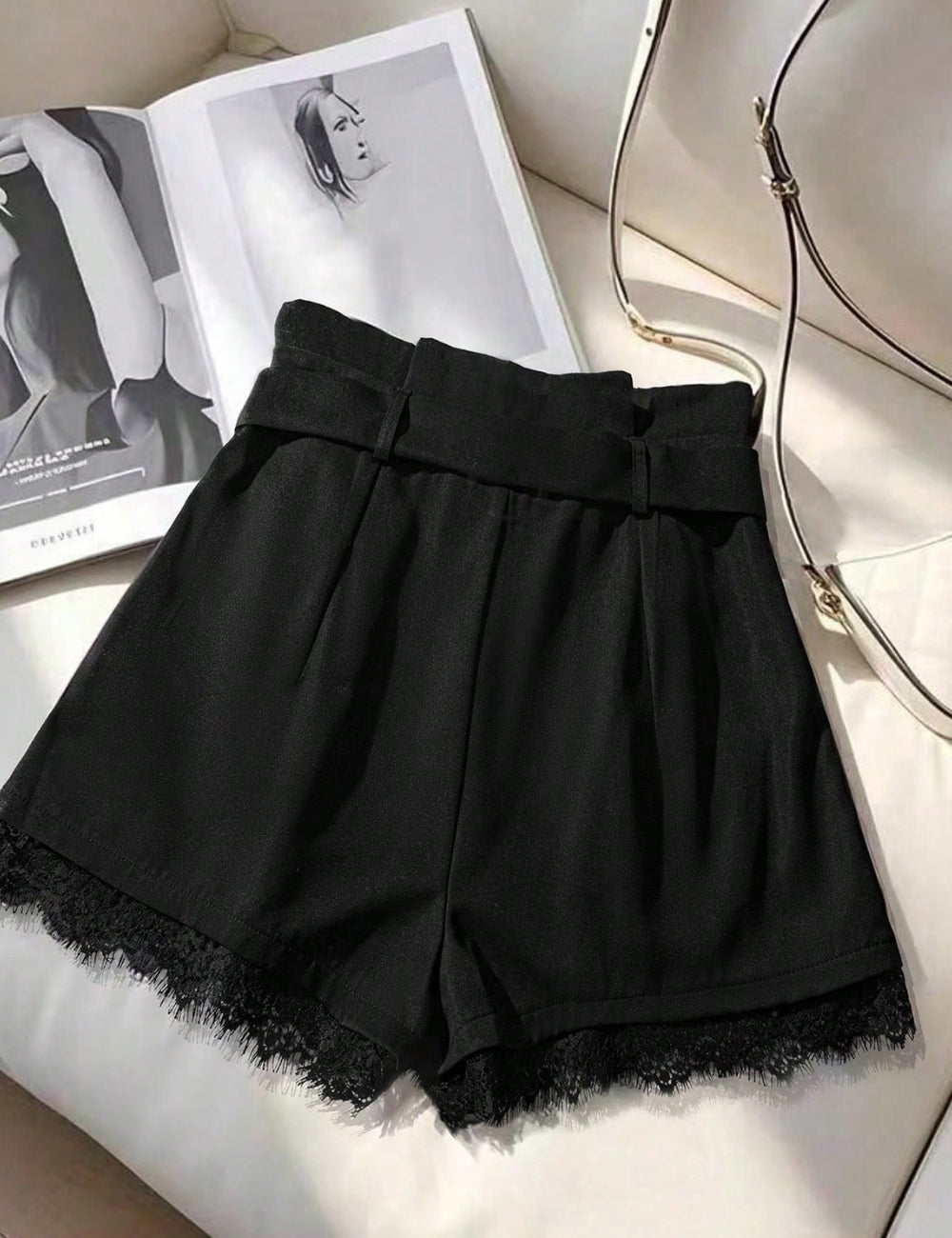 Pantaloni scurți Shein, negru