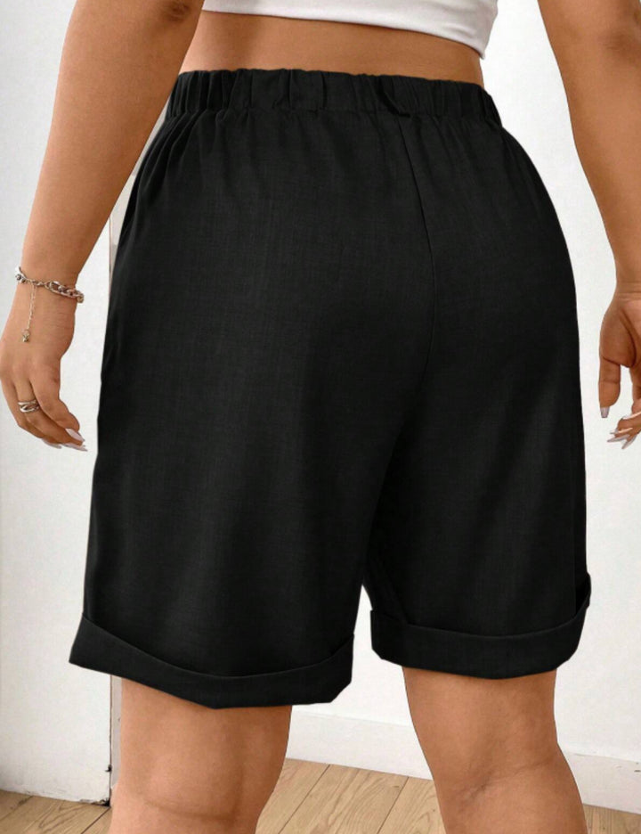 Pantaloni scurți SHEIN, negru
