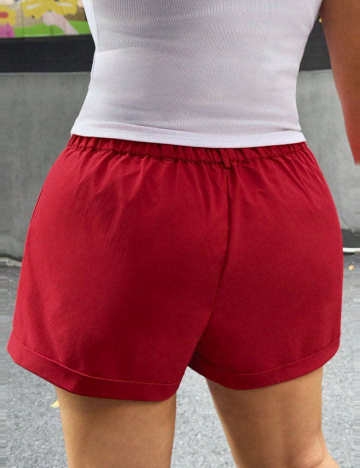 Pantaloni scurți SHEIN, roșu
