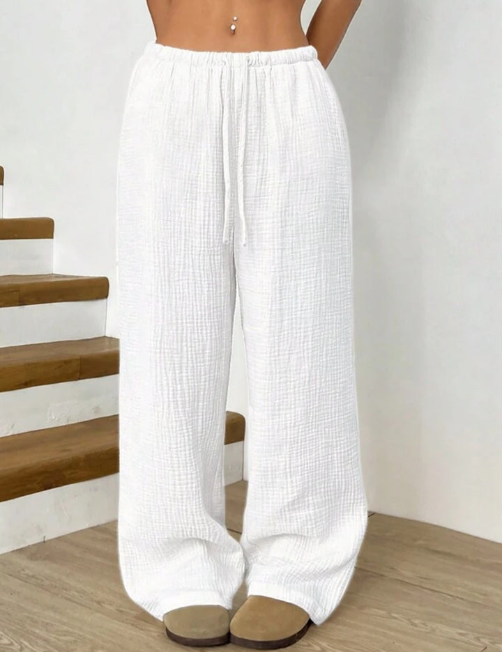 Shein Curve+ nadrág, fehér