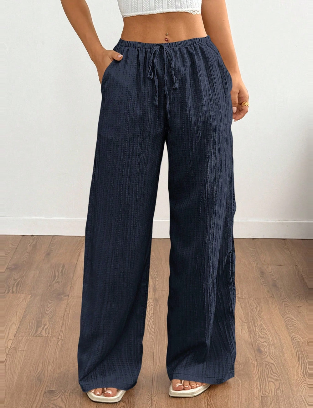 Pantaloni Shein, albastru