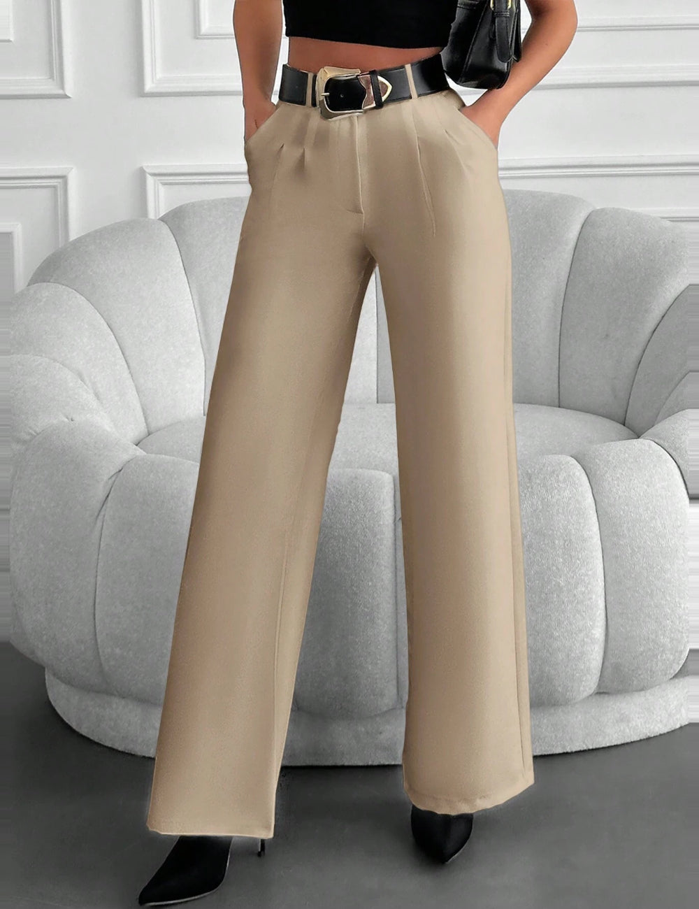 Pantaloni Shein, bej