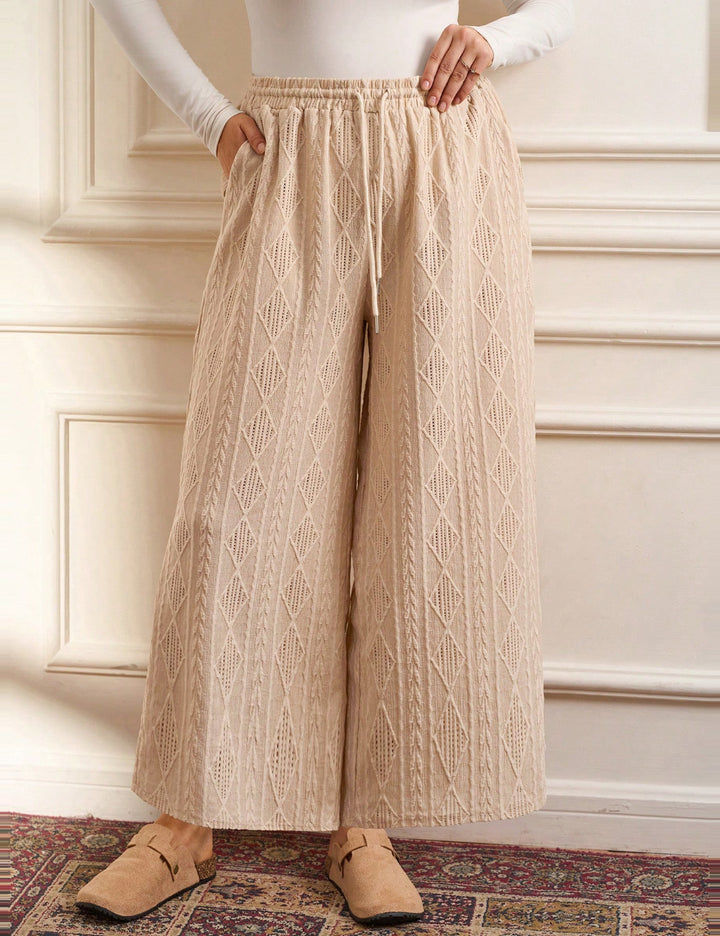 Shein Curve+ nadrág, bézs