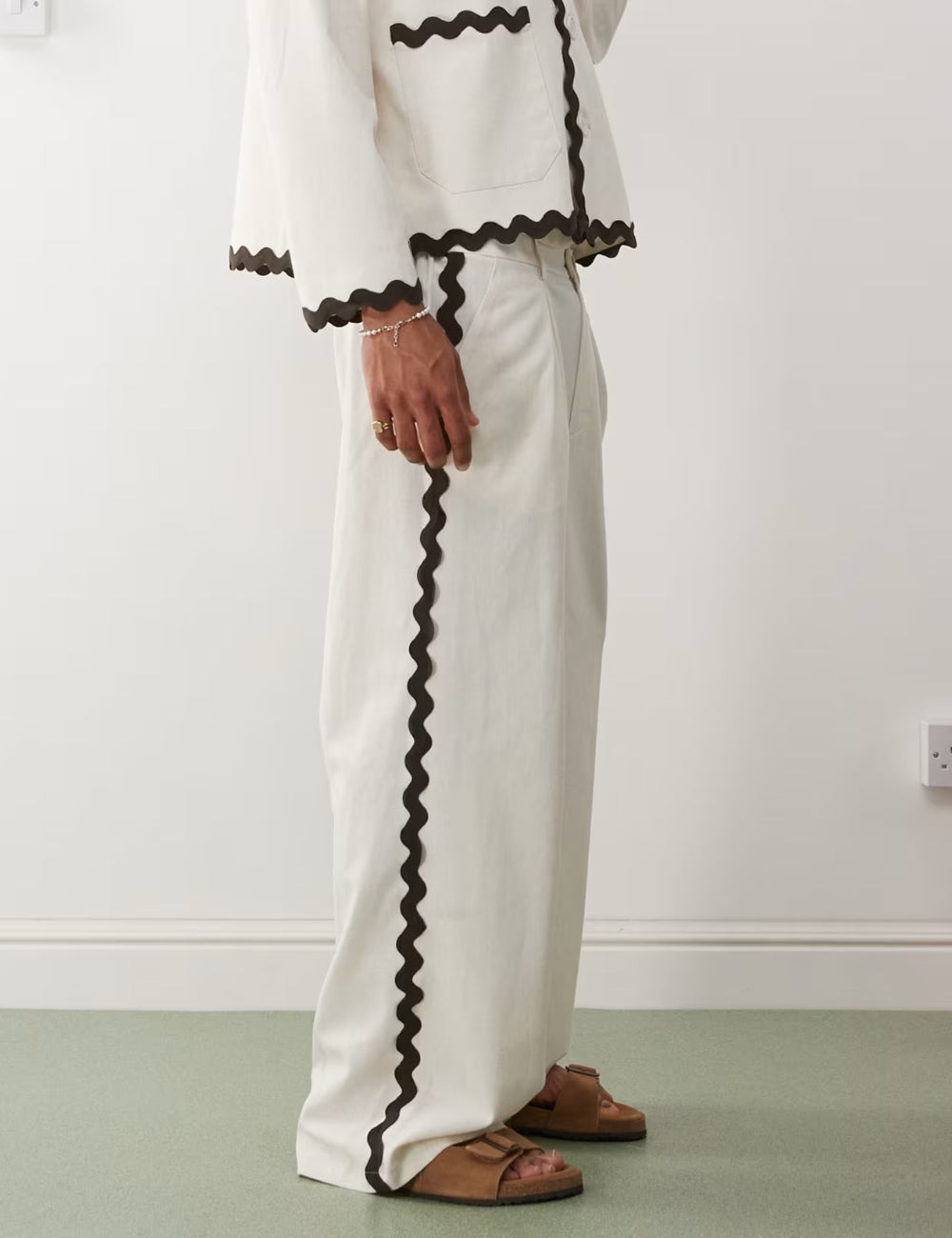 Pantaloni Reclaimed vintage, crem