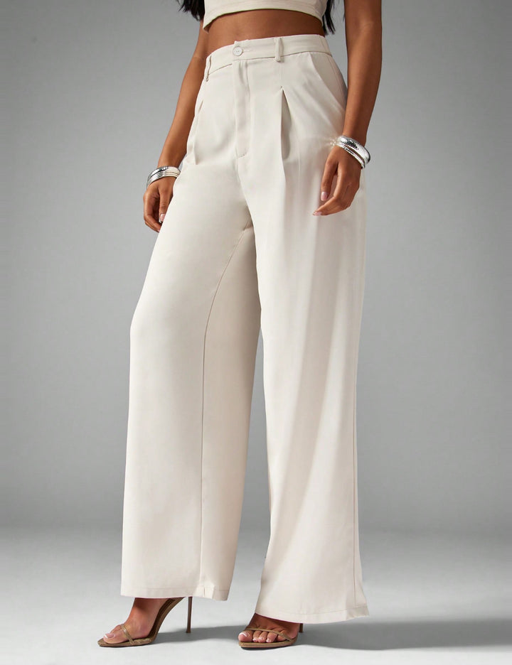 Shein Missguided nadrág, krém