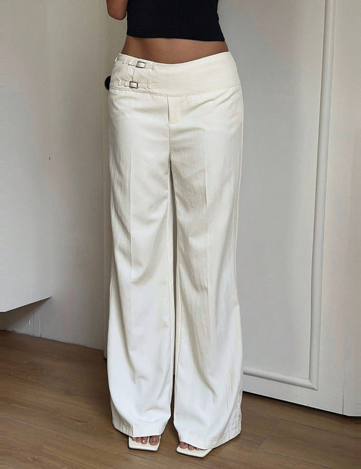 Shein Curve+ nadrág, krém