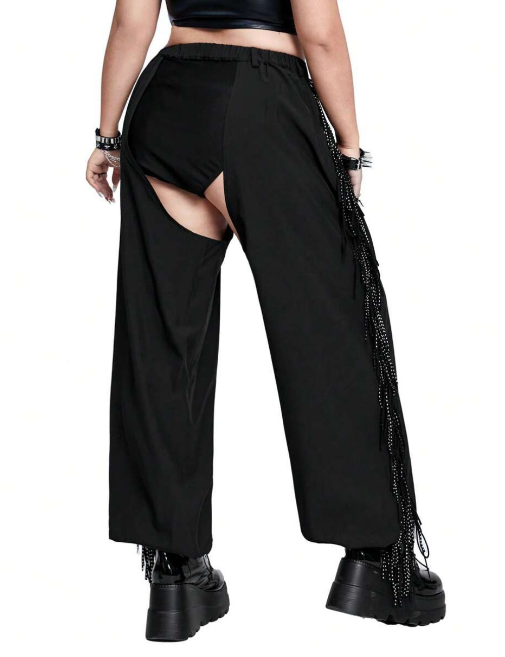Pantaloni Shein Curve+, negru