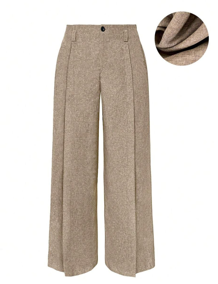 Shein Curve+ nadrág, barna