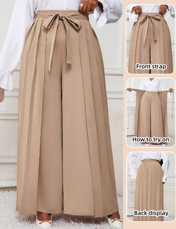 Shein Curve+ nadrág, barna