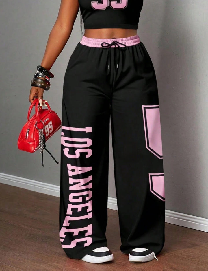 Shein Curve+ nadrág, fekete