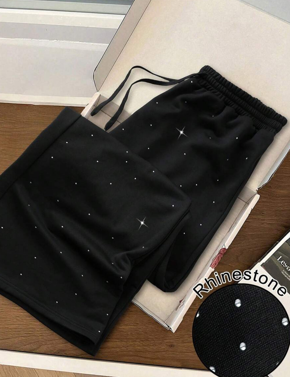 Shein Curve+ nadrág, fekete