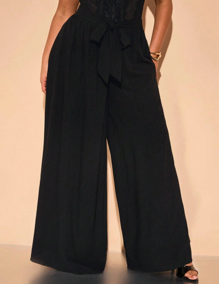 Shein Curve+ nadrág, fekete