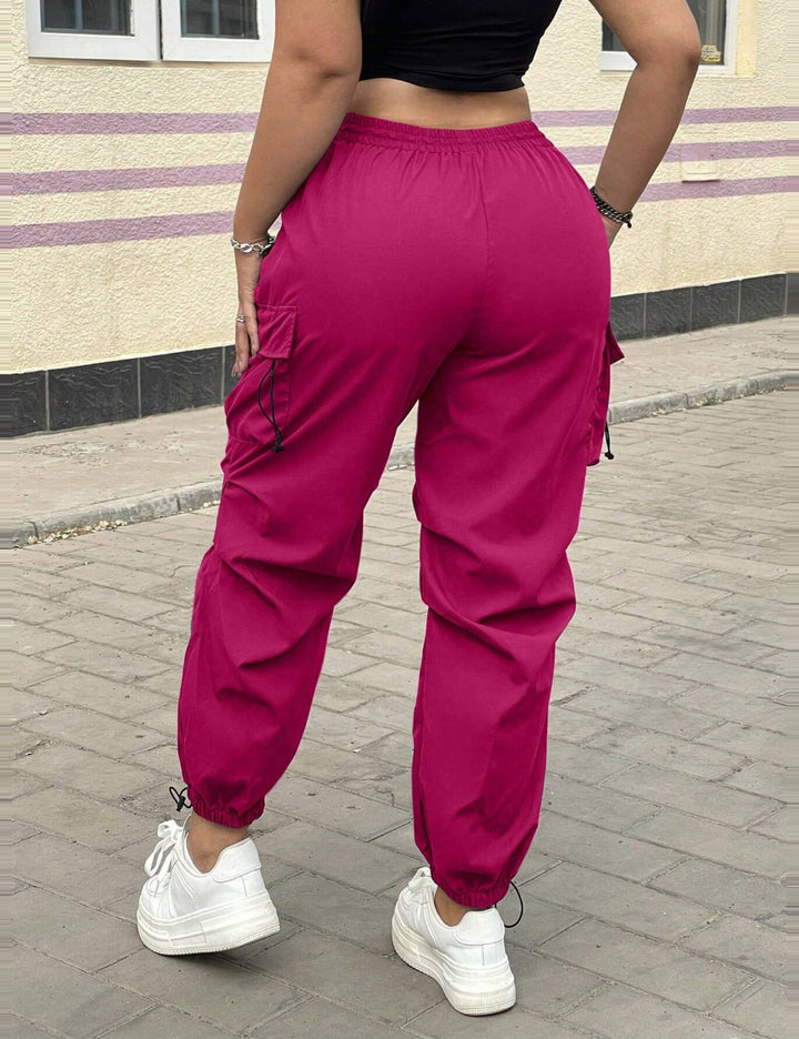 Shein Curve+ nadrág, rózsaszín