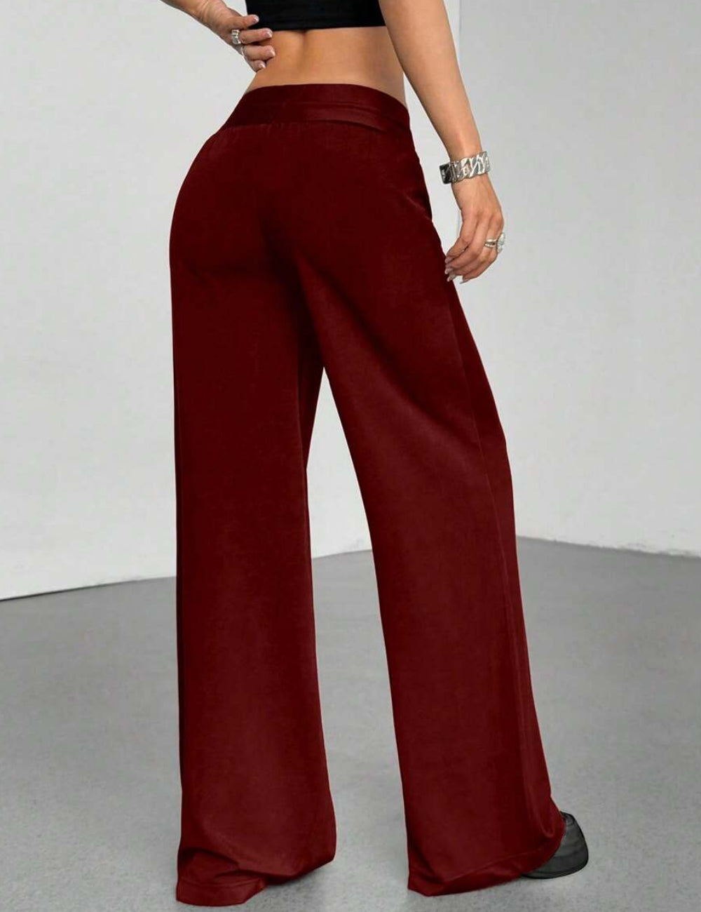 Pantaloni Shein, vișiniu