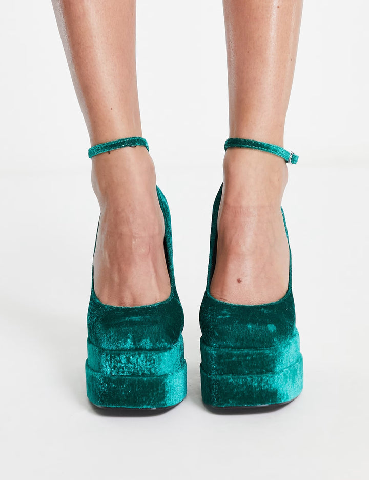 ASOS magas sarkú cipő, zöld
