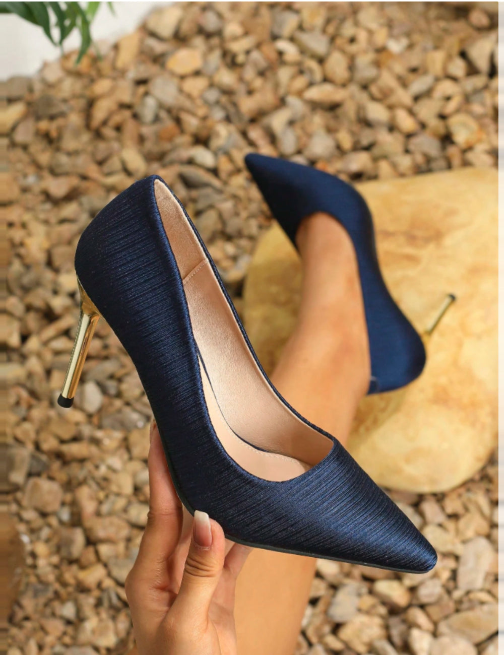 Pantofi cu toc Shein, albastru