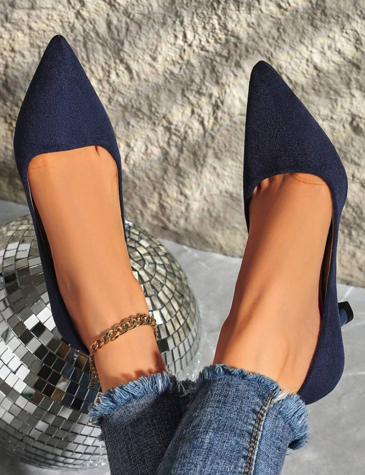 Pantofi cu toc SHEIN, albastru