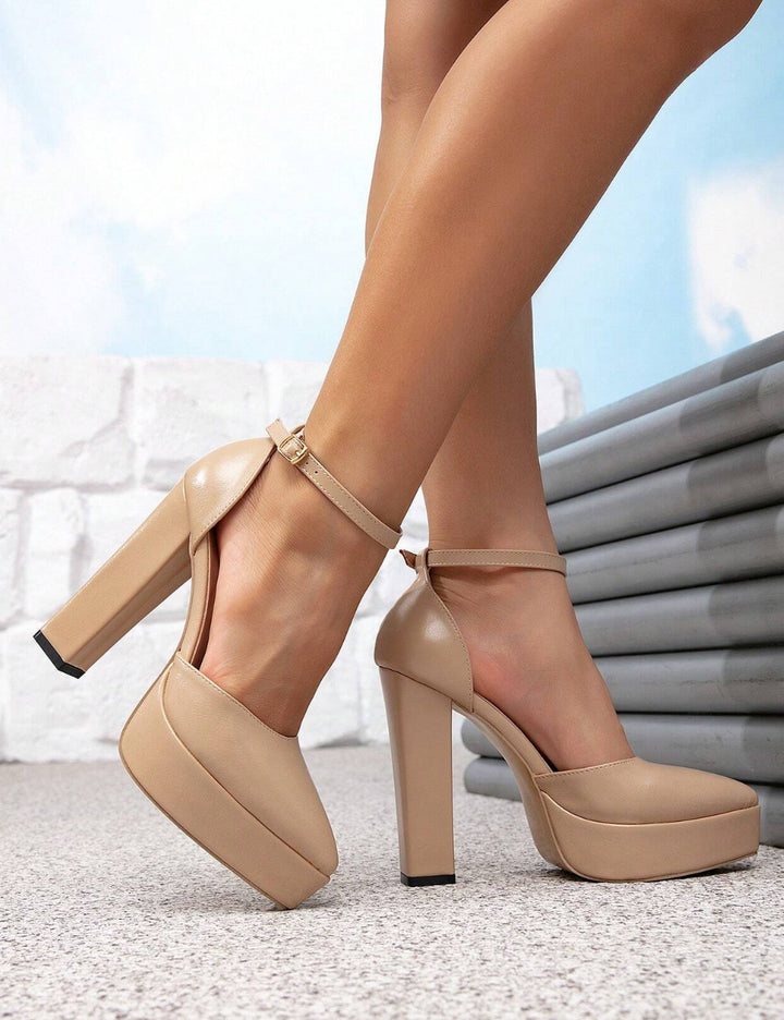 Pantofi cu toc Shein, bej